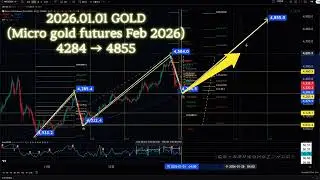 2026 01 01 Gold(Micro gold futures Feb 2026) #GLD #trading #elliott #SHNY #GDXU #GDX #GDXJ #골드 #금