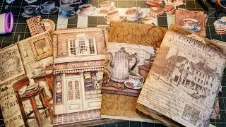 Сенсорный журнал, украшенный бумажным блокнотом #stamperia Coffee & Chocolate! Украшаем первую по...