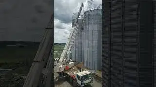 Construction site of steel silo project #steelsilo #silo @SRONSiloEngineering