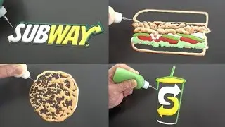Subway Menu Pancake Art - Sandwich, Drink, Cookie, So Yummy