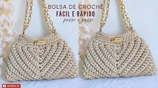 Bolsa de croch&ecirc; f&aacute;cil: moderna, r&aacute;pida e perfeita para iniciantes | Tutorial passo a passo