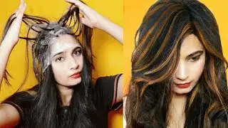 The World's Best And Cheapest Way To Highlight Hair With polythin [पॉलीथिन], Hair Highlights At Home