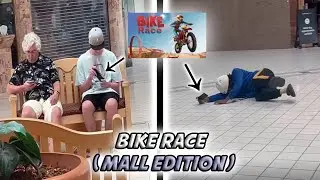 Playing Bike Race IN THE MALL | Trolling Strangers ft. Avery Piper