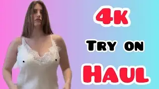 4K Try-On Haul | 4K Transparent cleaning  & Lingerie Chic Mesh Dress Try On haul