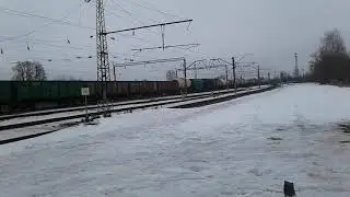 ВЛ80С 2456 с грузовыми вагонами на ст гороховец