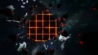 Blue Cave with Orange Laser Protection Background VJ Loop in HD