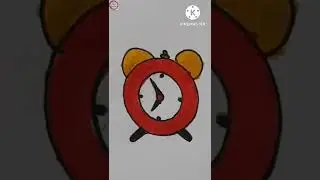 draw alarm clock//creative art//easy//stepbystep//colouring#NewWayDrawing#shorts
