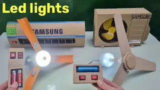 Mini ceiling fan with remote control and very bright light.