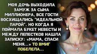 На свадьбе дочь бросила букет прямо мне в руки. Между цветами я нашла записку — и побледнела…