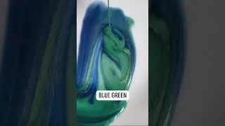 Mixing micas in oil.  Satisfying pigments.  Magic Blue, Blue Green, Mint Cream.