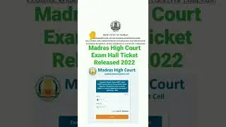 Madras High Court Exam Hall Ticket Released 2022