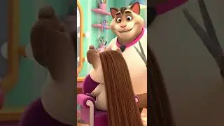 A B C D &ndash; Аллигатор Медведь Кошка Собака | Папа стрижет волосы своему ребенку ✂️🦊🐻🐱🐶