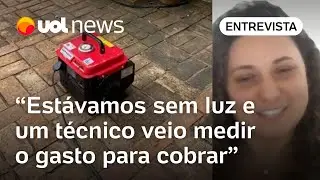 Apagão em SP: Sem luz, família compra gerador para manter respirador de pai doente