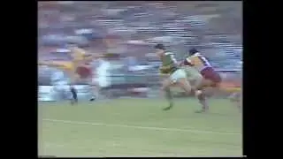'A Brilliant Solo Effort' Phil Blake Kick & Chase Try 1989
