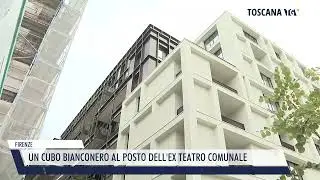 2025-08-21 FIRENZE - UN CUBO BIANCONERO AL POSTO DELL'EX TEATRO COMUNALE
