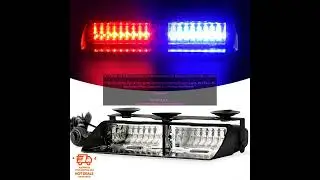 1005005236780858 16 LED Strobe Signal Emergency Windshield Warning Beacon Lights Red Bl