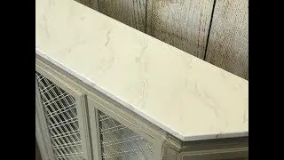 Имитация мрамора на мебели с помощью Rethunk Junk от Лауры.