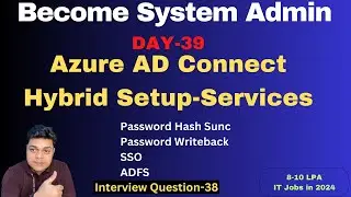 Become System Admin in 2024 ! Azure AD Components like Password Hass Sync , Password Writeback.