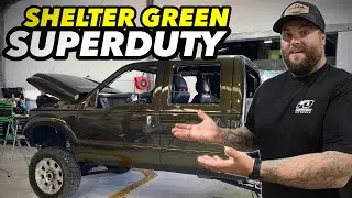 WE PAINT MY F250 SHELTER GREEN THEN REBUILD IT