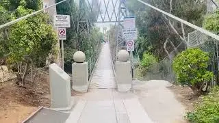 The beautiful Spruce Street Suspension Bridge