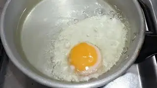 ASMR SATISFYING COOKING MY DEEP FRIED EGG #trending #breakfast #livestream