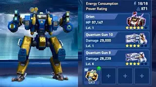 Orion mech rank upgrade 4 to 5 star | Orion and quantum guns | mech arena