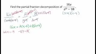 Partial Fractions with Linear Factors