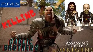 Assassin's Creed Origins - Defeating Gallic Brothers - PS4 PRO 1080p