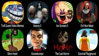 Troll Quest Horror Memes, Granny 3, Ice Scream 3, Siren Head, Goosebumps, , Survival Playground ...