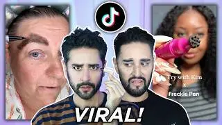 TESTING The MOST ViRAL TiKTOK SHOP MAKEUP! 💜🖤 The Welsh Twins