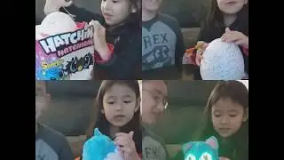 Yushua Noureen unboxing Hatchimal they name it blue diamond