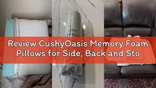 Review CushyOasis Memory Foam Pillows for Side, Back and Stomach Sleepers, Bed Pillow with Washable