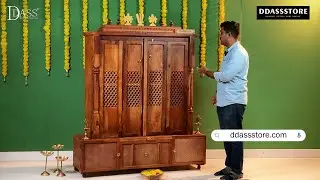 SolidWood Home Temple & Puja Mandapam | DDASSWTSolid-47 | Full Video | DDASSSTORE.COM