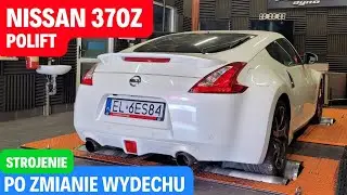 Nissan 370Z z fajnym wydechem odwiedza Coobcio Garage w celu wystrojenia i wymiany poduszek w dyfrze