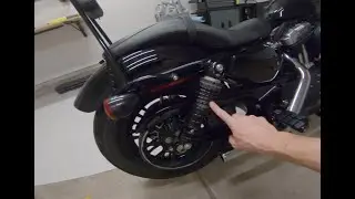 Adjusting rear shocks on Harley Davidson Sportster 48