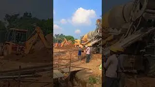 retaining wall concrete work @arjunkr93 #new #civilworkmachinery #ajax #concrete #civilworks
