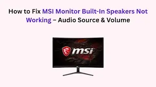 How to Fix MSI Monitor Built-In Speakers Not Working &ndash; Audio Source & Volume