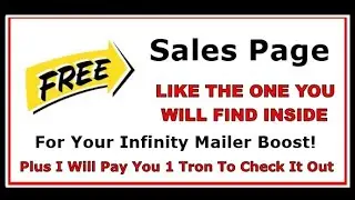 🔴Free Sales Page For Your Infinity Mailer Boost |👉Harvey Silver Fox Free Join Earn Crypto Offers🌶️