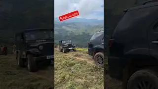 3 jeeps trying to rescue a Thar - Part 1 #thar #offroad #automobile #mahindra #mahindracars