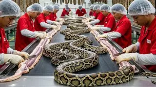 How Snake Leather is Made: Satisfying Factory Process (Skin to Luxury Product)