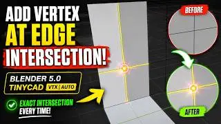 Blender 5 Add a Vertex at the Intersection of Two Edges (Exact Method)