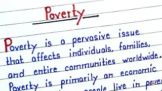 Write a short essay on poverty | Essay on poverty in english | Essay on poverty | Poverty essay