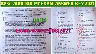 Bpsc auditor pt exam answer key//bpsc auditor answer key//bpsc auditor answer key 2021//bpsc auditor