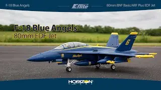 E-flite&reg; F-18 Blue Angels 80mm EDF BNF Basic/ARF Plus Jet