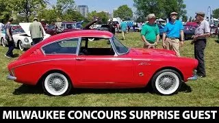 Showing cars at the Milwaukee Concours when Dennis Gage surprises me with an award.