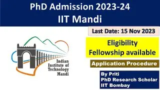 IIT Mandi PhD Admission 2023 | PhD Admission 2023