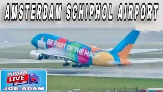 🔴Amsterdam Schiphol Airport LIVE | WATCH WATER SPRAY DEPARTURES