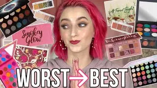 RANKING ALL THE PALETTES I PURCHASED IN 2020 || Best & Worst Eyeshadow Palettes of Last Year
