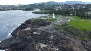 Kiama Light house and Blow Hole. Australian beach - DJI Mini 2 Drone footage NSW South Coast