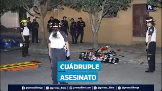 Víctimas de cuádruple asesinato estarían vinculadas al Barrio 18 y a disputa territorial, según PNC